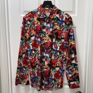 Colorful Men's Casual Button Down Shirt
